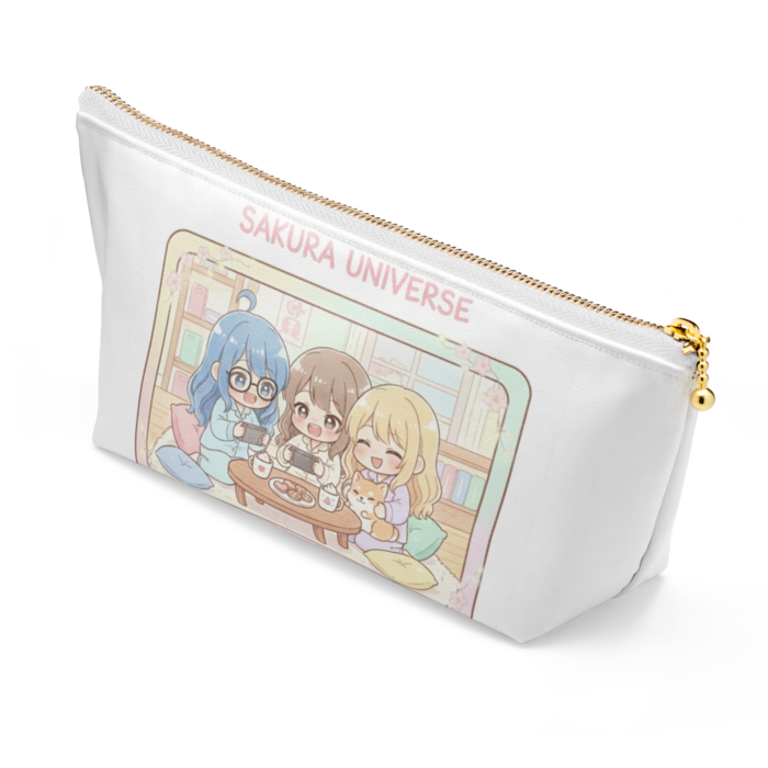 ポーチ - 長さ21.5cm / 高さ10cm - ホワイト