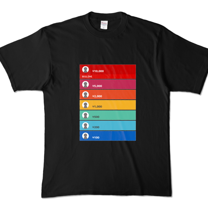 カラーTシャツ - XL - ブラック (濃色)