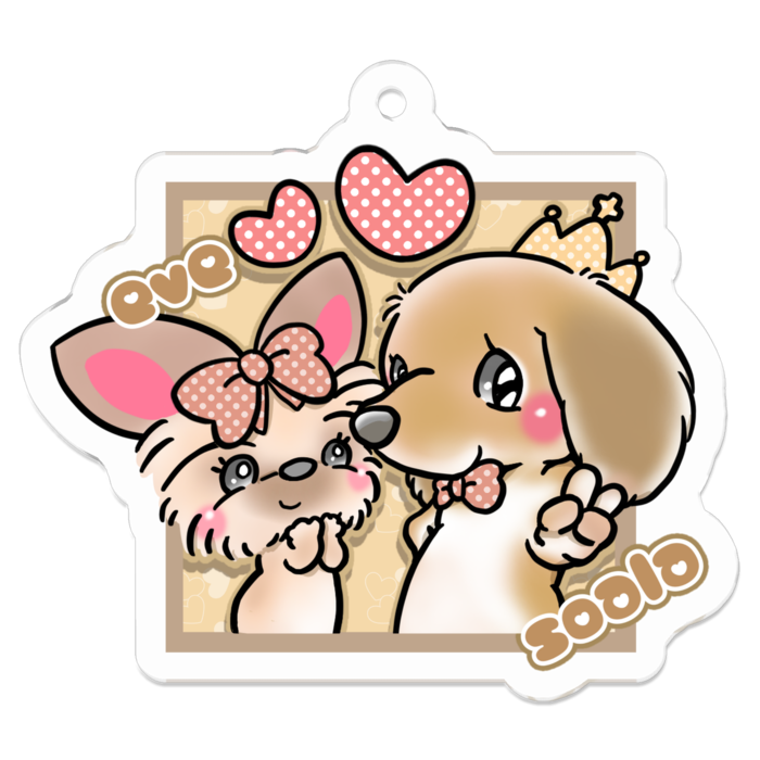 アクリルキーホルダー（コーティング） - 50 x 50 (mm)