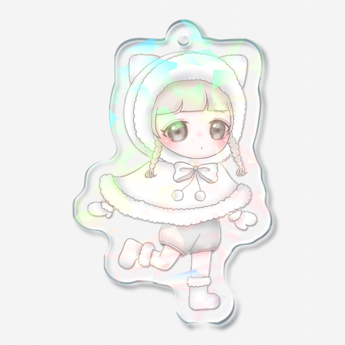 ホログラムアクリルキーホルダー - 50 × 50mm