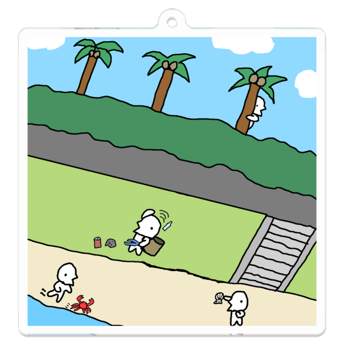 海岸の日常 - 70 x 70 (mm)