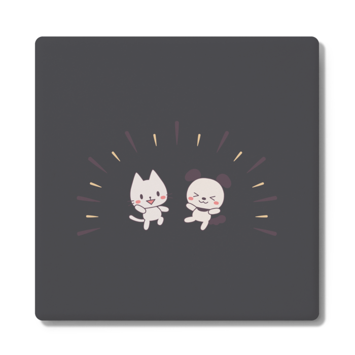 コースター　角形　黒色（ブラック）
