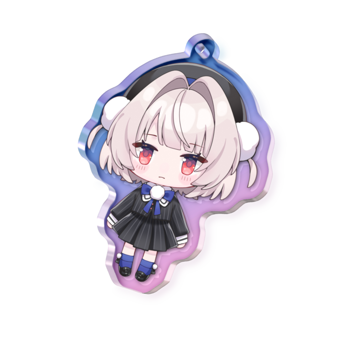 オーロラアクリルキーホルダー - 50 × 50mm