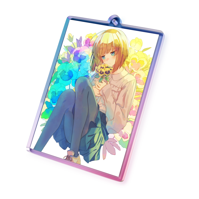 オーロラアクリルキーホルダー - 70 × 70mm