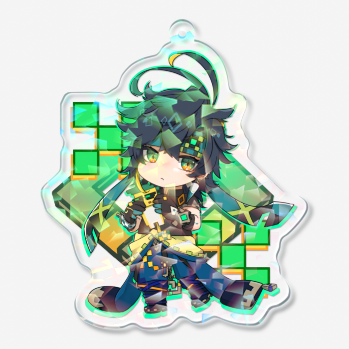 ホログラムアクリルキーホルダー - 70 × 70mm