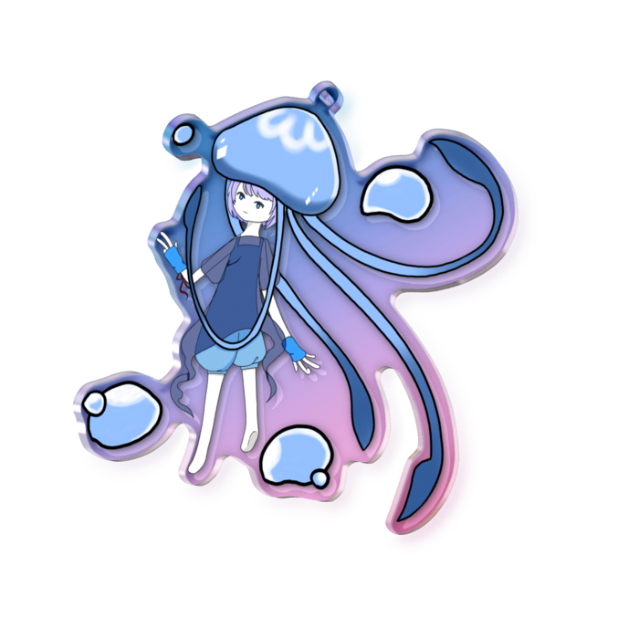 オーロラアクリルキーホルダー - 100 × 100mm