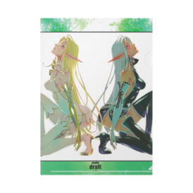 エルフ ダークエルフ クリアファイル Shikidoji Booth エルフ ダークエルフ クリアファイル Shikidoji Booth