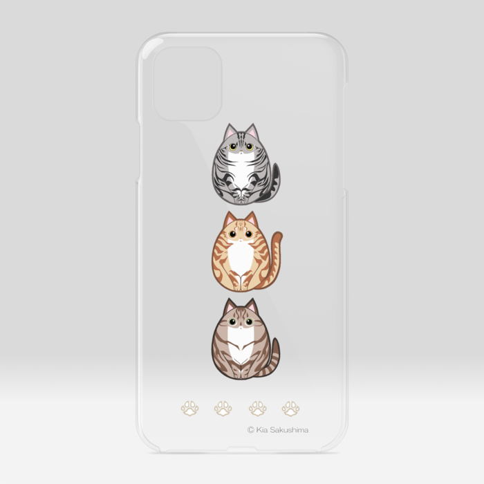 シマころねこクリアiPhoneケース - iPhone11ProMax