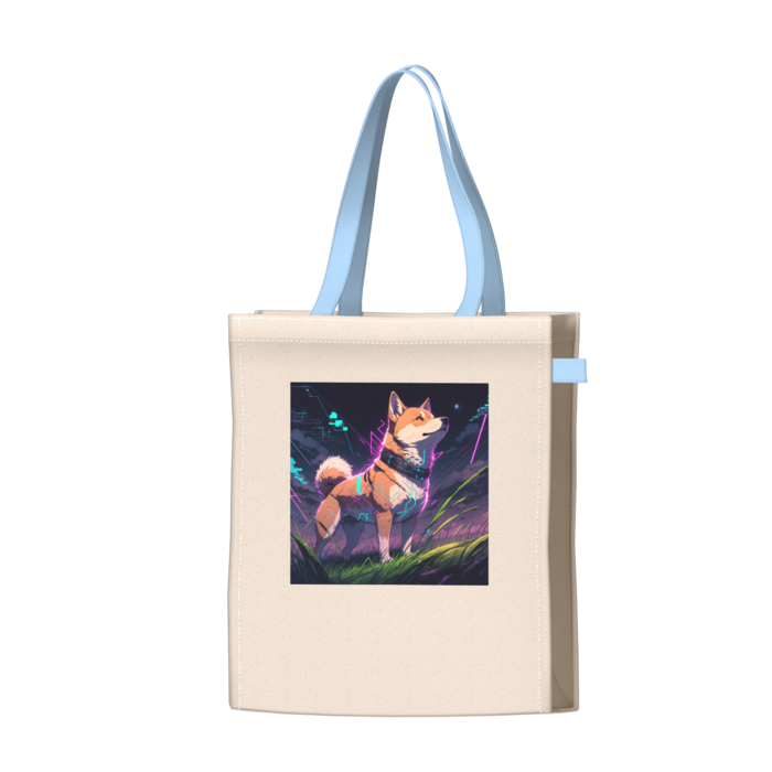 ツートンカラーバッグ - ブルー - W34 × H41 × D14cm
