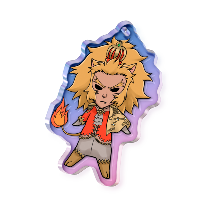 オーロラアクリルキーホルダー - 50 × 50mm