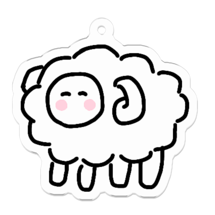 アクリルキーホルダー - 50 x 50 (mm)