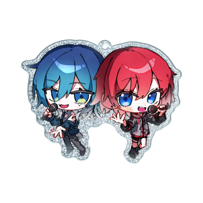 ラメアクリルキーホルダー - 70 × 70mm