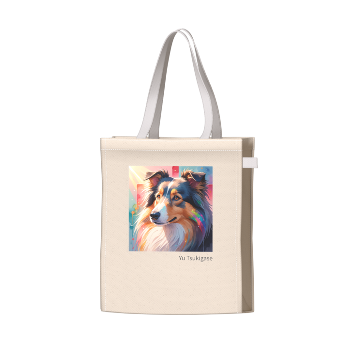 ツートンカラーバッグ - ホワイト - W34 × H41 × D14cm
