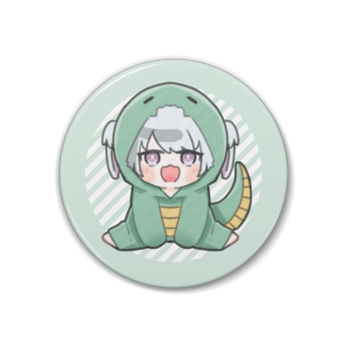 巳年イラスト(ぱぁ！)　缶バッジ Ver. - 38 (mm)