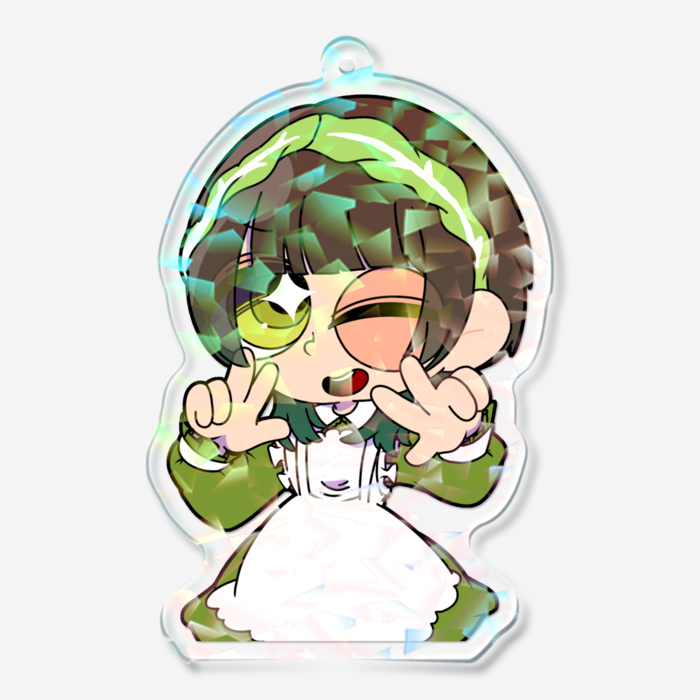 ホログラムアクリルキーホルダー - 70 × 70mm