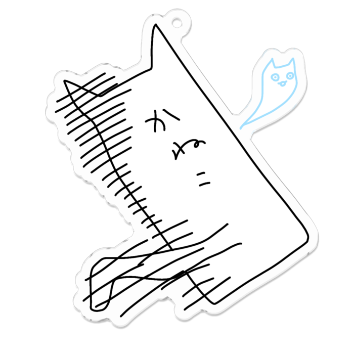 かねこ アクリルキーホルダー - 70 x 70 (mm)