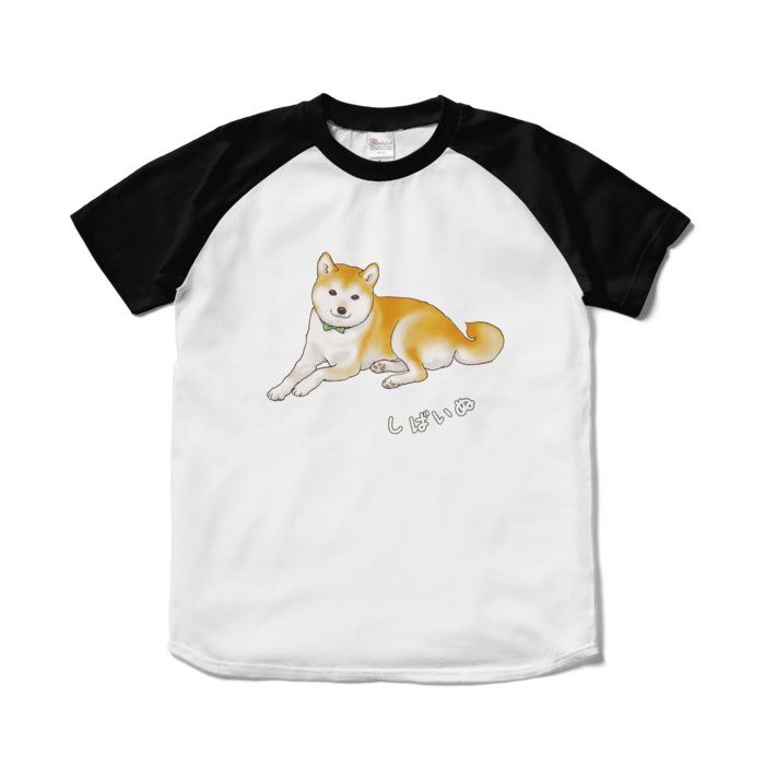 ラグランTシャツ - S - ホワイト×ブラック / Size S, White & Black