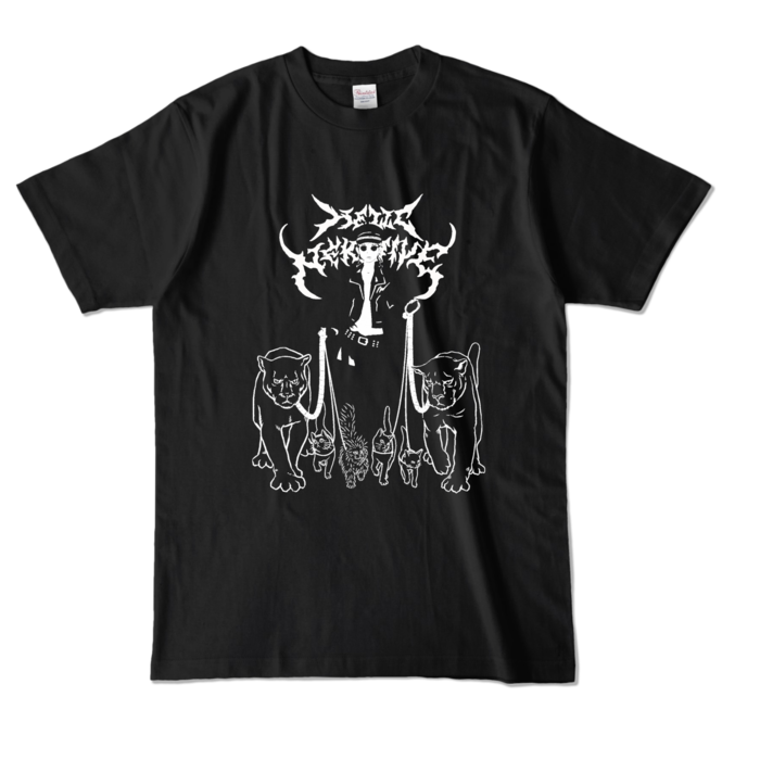 GothMag001カラーTシャツ - L - ブラック (濃色)