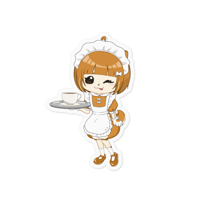 ステッカー(白） - 100 x 100 (mm)