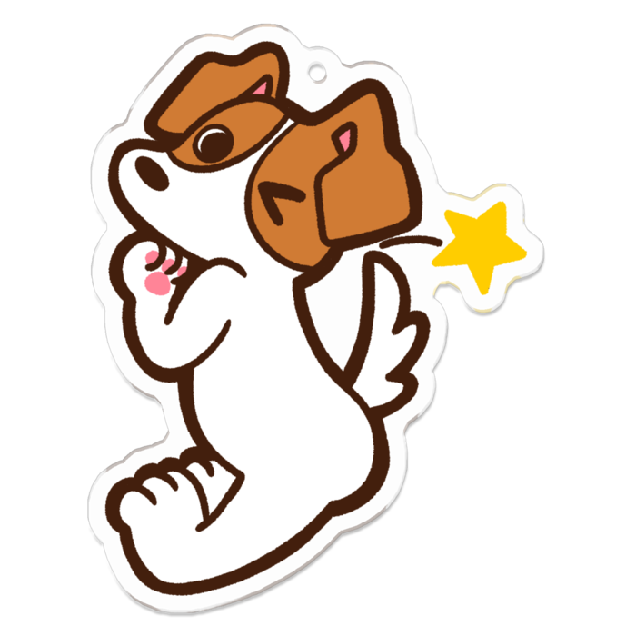 アクリルキーホルダー（コーティング） - 70 x 70 (mm)