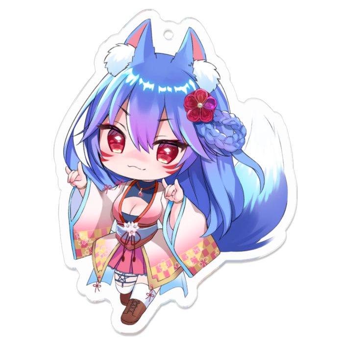 アクリルキーホルダー（コーティング） - 70 x 70 (mm)