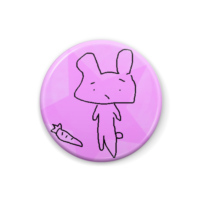 ピンク缶バッジ - 25mm