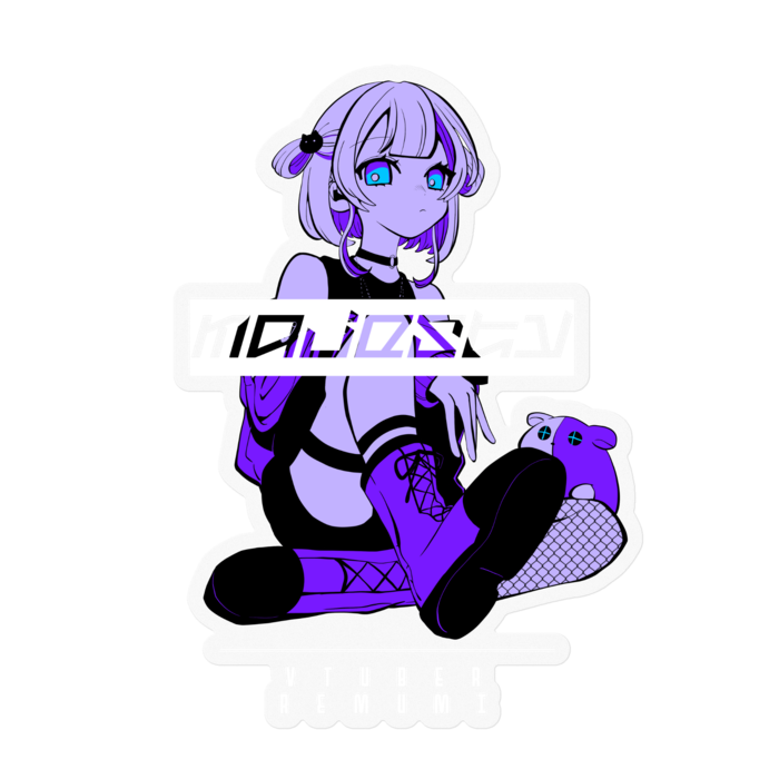 ステッカー - 100 x 100 (mm)縁クリア文字あり