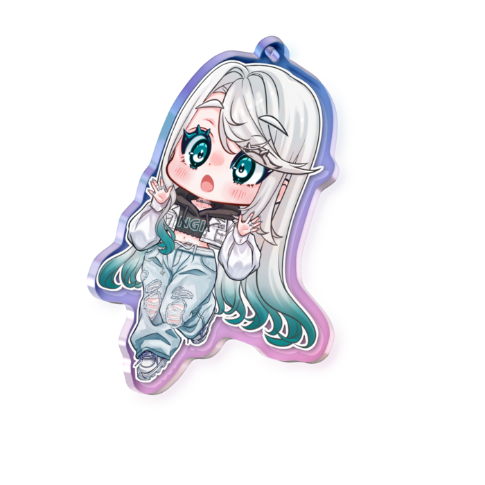 オーロラアクリルキーホルダー - 70 × 70mm