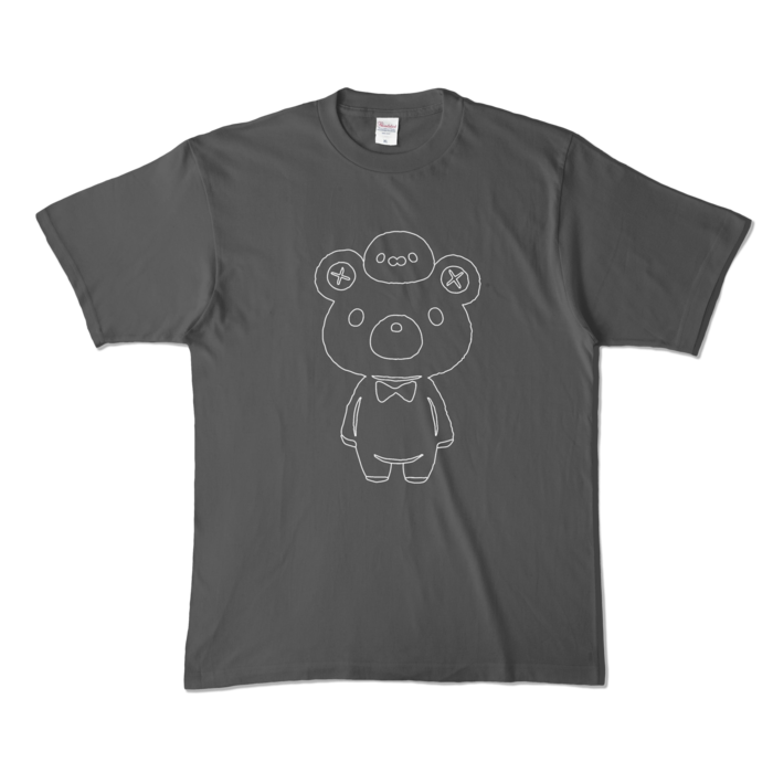 まんじゅうカラーTシャツ - XL - チャコール (濃色)