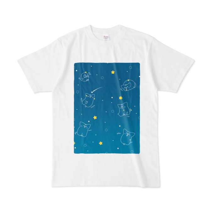 どんな星座がみえたかなTシャツ - L - 白