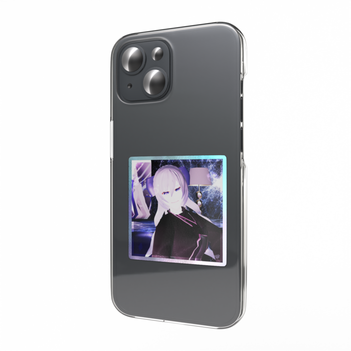 ③黒ポニー　オーロラスマホステッカー
