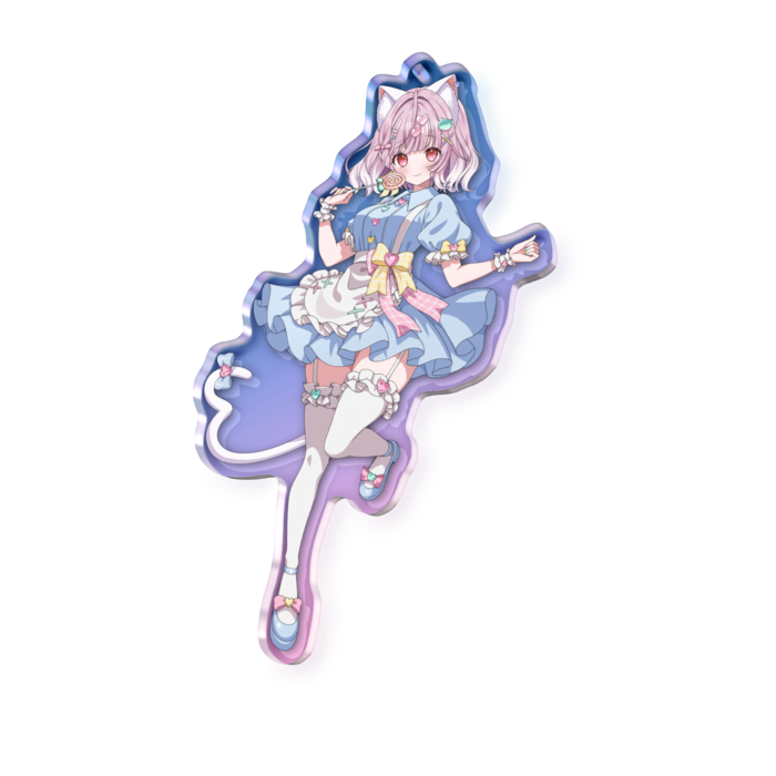 オーロラアクリルキーホルダー - 100 × 100mm