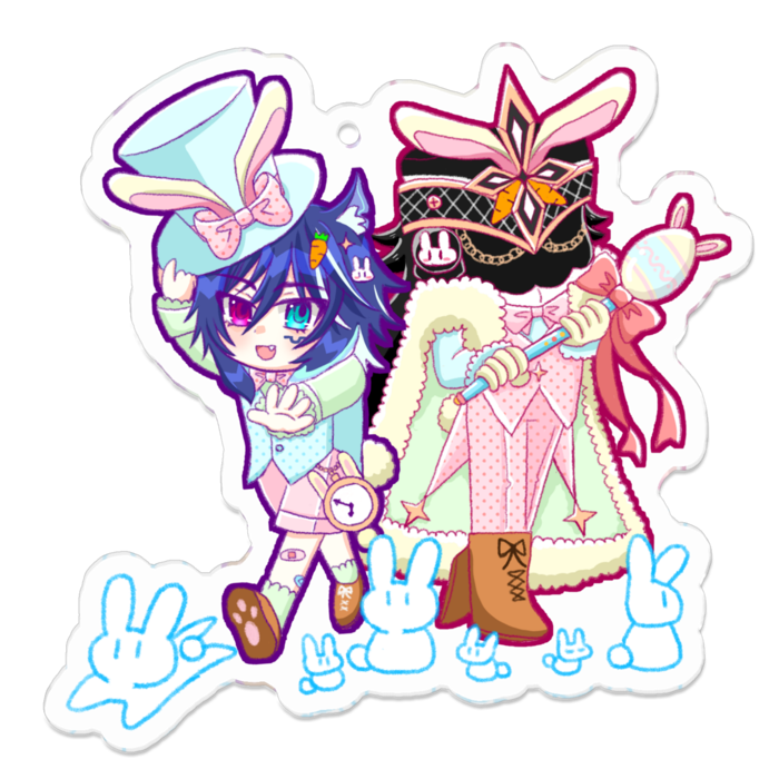 アクリルキーホルダー（コーティング） - 70 x 70 (mm)