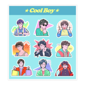 Sticker Cool Boy Please Cut The Stickers By Yourself If Needed 𝟠𝟘𝕤 𝒶𝑒𝓈𝓉𝒽𝑒𝓉𝒾𝒸𝓈 Booth