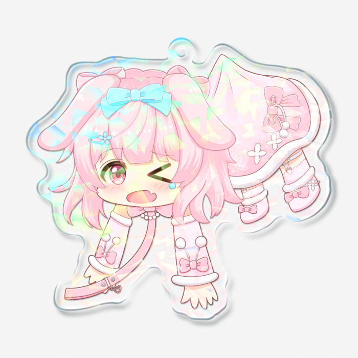 夢猫わこーホログラムアクリルキーホルダー - 70 × 70mm