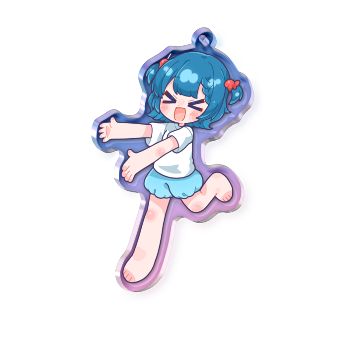 オーロラアクリルキーホルダー - 70 × 70mm