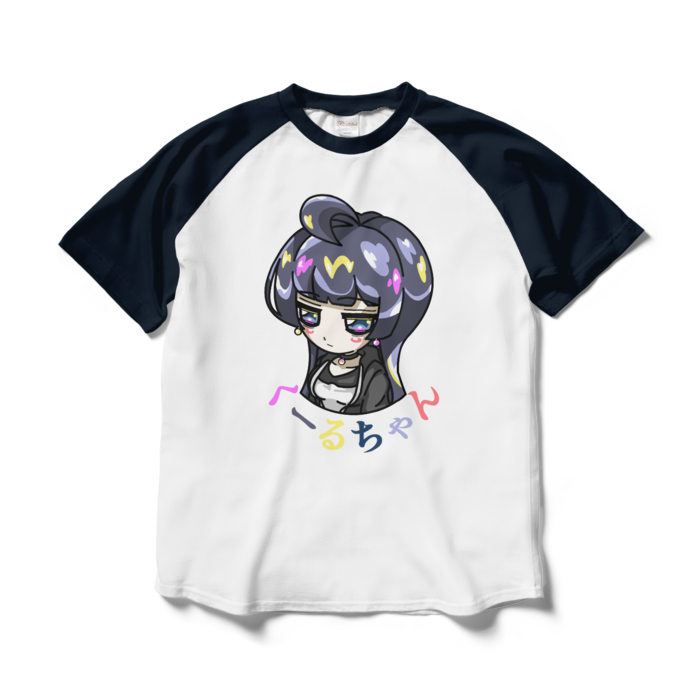ラグランTシャツ - L - ホワイト×ネイビー