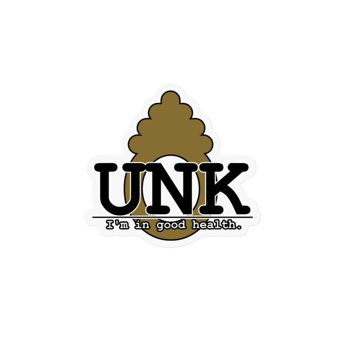 UNKOステッカー（透明） - 100 x 100 (mm)