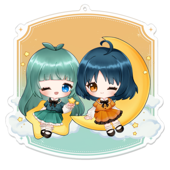 アクリルキーホルダー - 100 x 100 (mm)（ウインク）