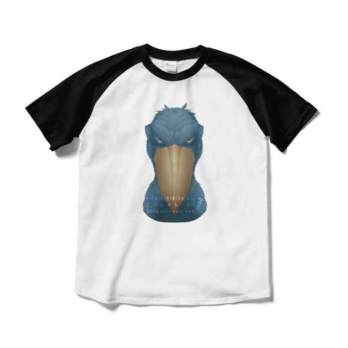 ラグランTシャツ - M - ホワイト×ブラック