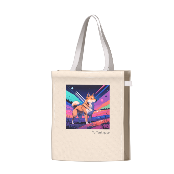 ツートンカラーバッグ - ホワイト - W34 × H41 × D14cm