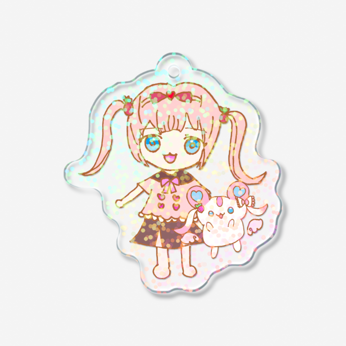 ホログラムアクリルキーホルダー - 50 × 50mm