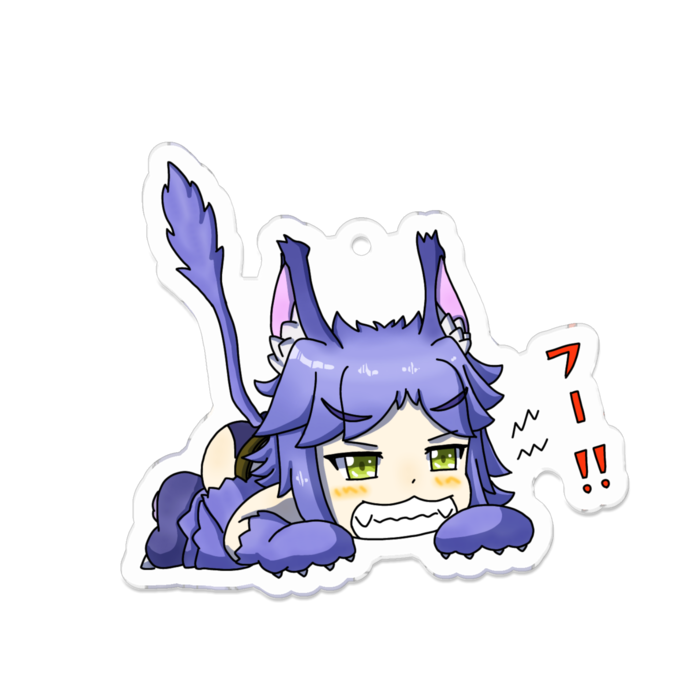 アクリルキーホルダー 線画縁取り- 70 x 70 (mm)