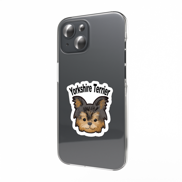 わんこフェイスステッカー（ヨークシャテリア）