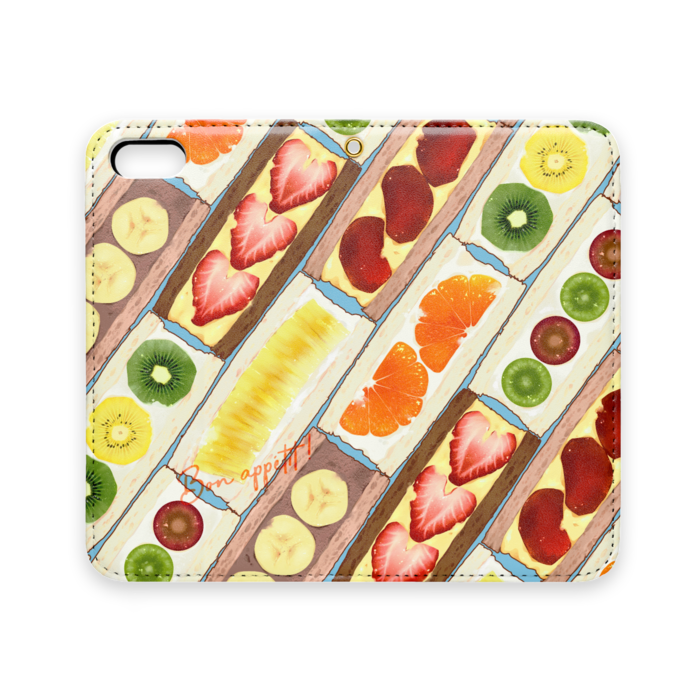 手帳型iPhoneケース(ベルトなし) - iPhone 5 / 5s / SE - ストラップ穴 あり