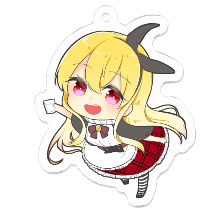 アクリルキーホルダー - 50 x 50 (mm)牛乳