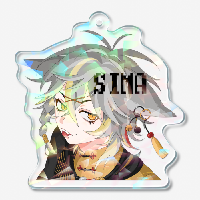 ホログラムアクリルキーホルダー - 50 × 50mm