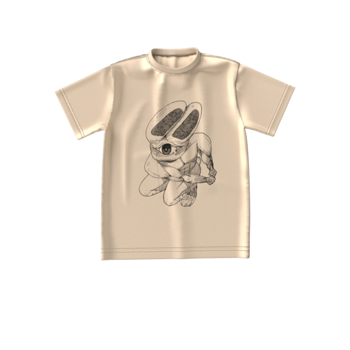 ぱわふるうさぎくんTシャツ - S - 正面