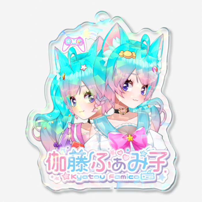 ホログラムアクリルキーホルダー - 70 × 70mm