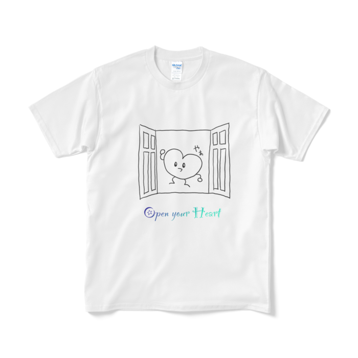 Tシャツ(短納期) - M - ホワイト(文字色:ブルー)